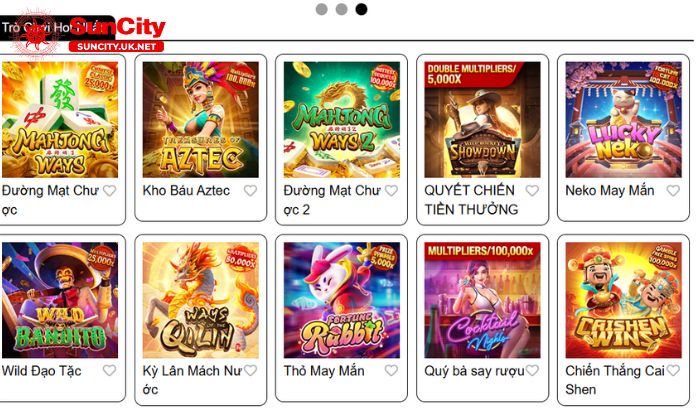 Khám phá trò chơi nổ hũ Suncity với mức thưởng hấp dẫn Khám phá trò chơi nổ hũ Suncity với mức thưởng hấp dẫn